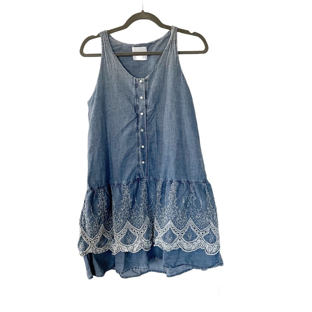 Pepita Forte dei Marmi Denim Embroidered Dress